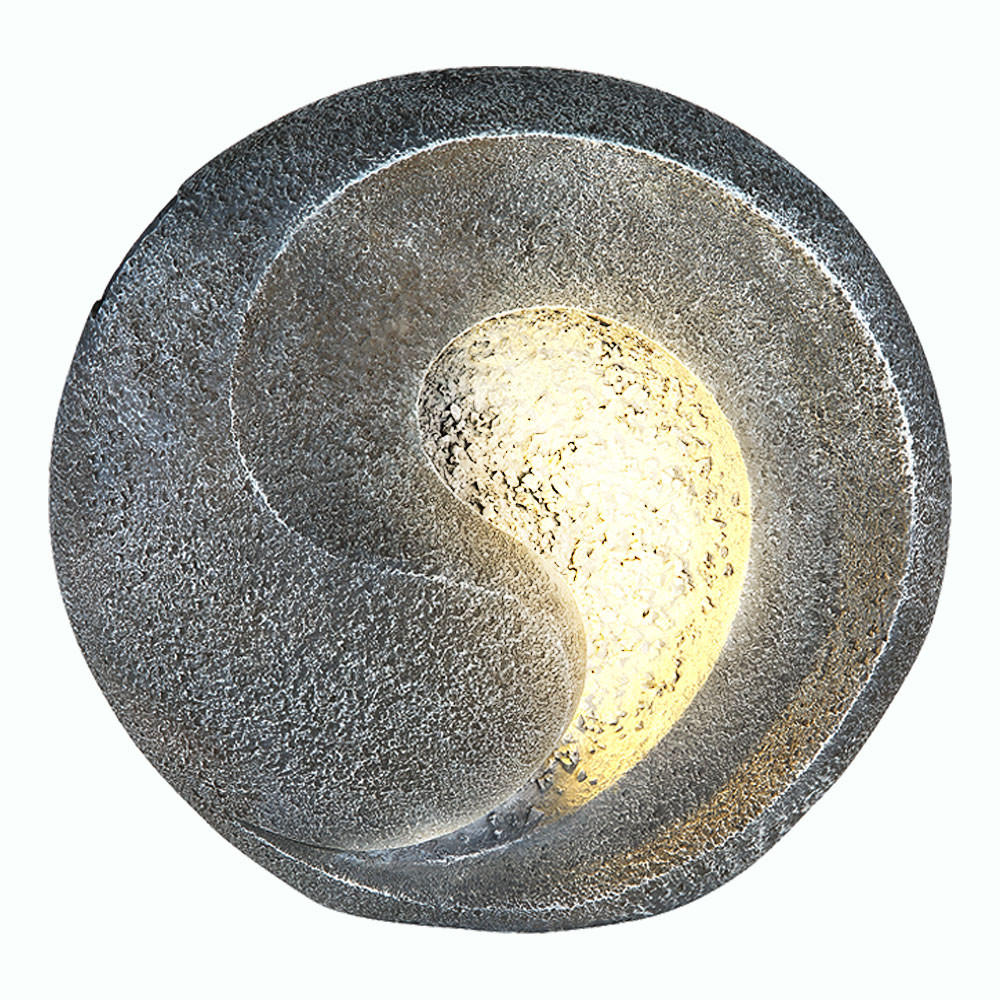 LED AUSSENLEUCHTE Solarleuchte Skulptur Grau - Grau, Kunststoff (29.5/11/29cm) - Globo Lighting