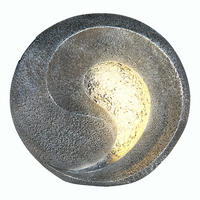 LED AUSSENLEUCHTE Solarleuchte Skulptur Grau - Grau, Kunststoff (29.5/11/29cm) - Globo Lighting