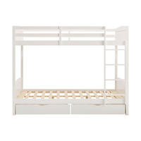 ETAGENBETT - 2 Personen - holz - weiß Limodara - Weiß, Holz (120/200cm) - Vente-Unique