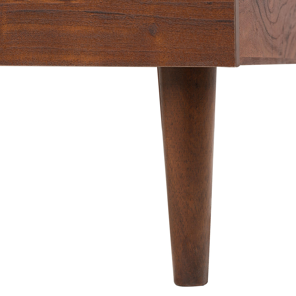 BETT 140/200cm Dunkler Holzfarbton Mialet - Dunkelbraun, Holzwerkstoff (140/200cm) - Beliani