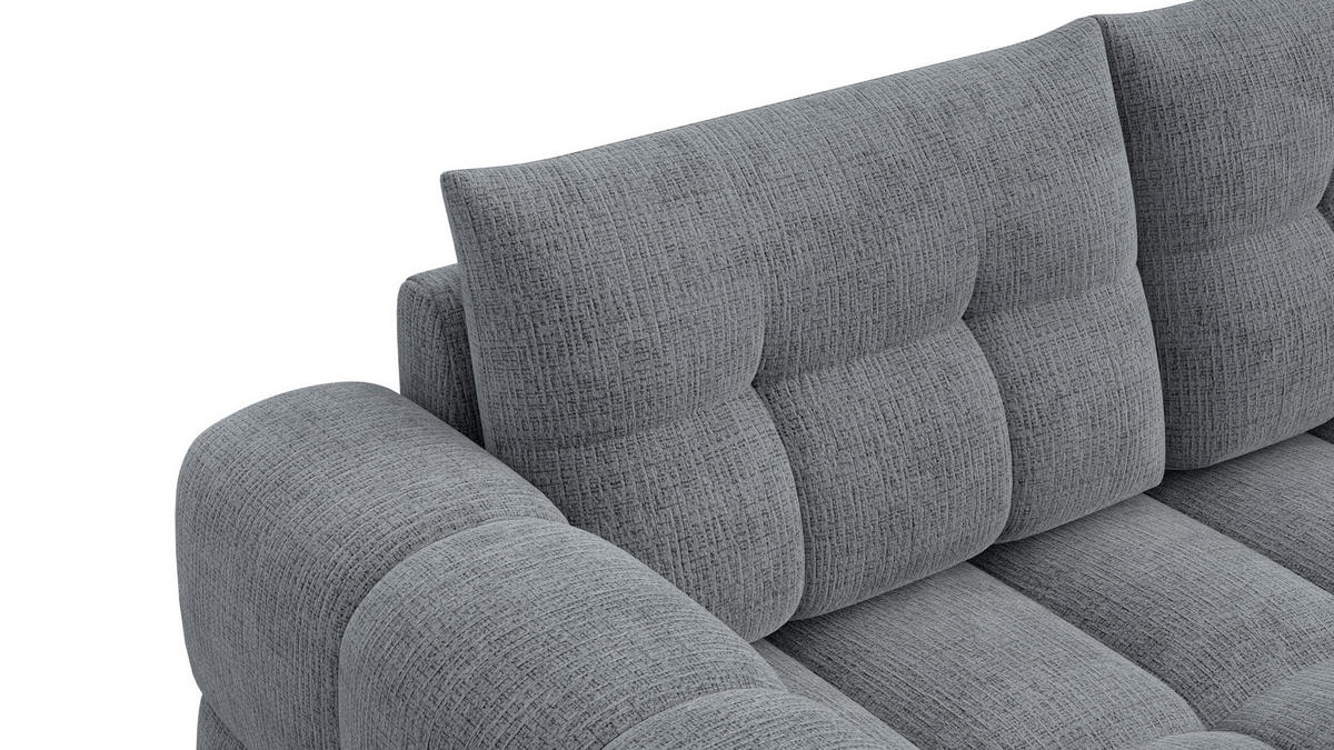 SOFA CLOUDI 2,5-Sitzer, dunkelgrau - Dunkelgrau/Schwarz, Holz/Textil (211/89/104cm) - Courtois Laville