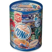 SPARDOSE Pan Am Holiday Fund Collage - Multicolor, Metall (10/13/10cm) - Nostalgic-Art
