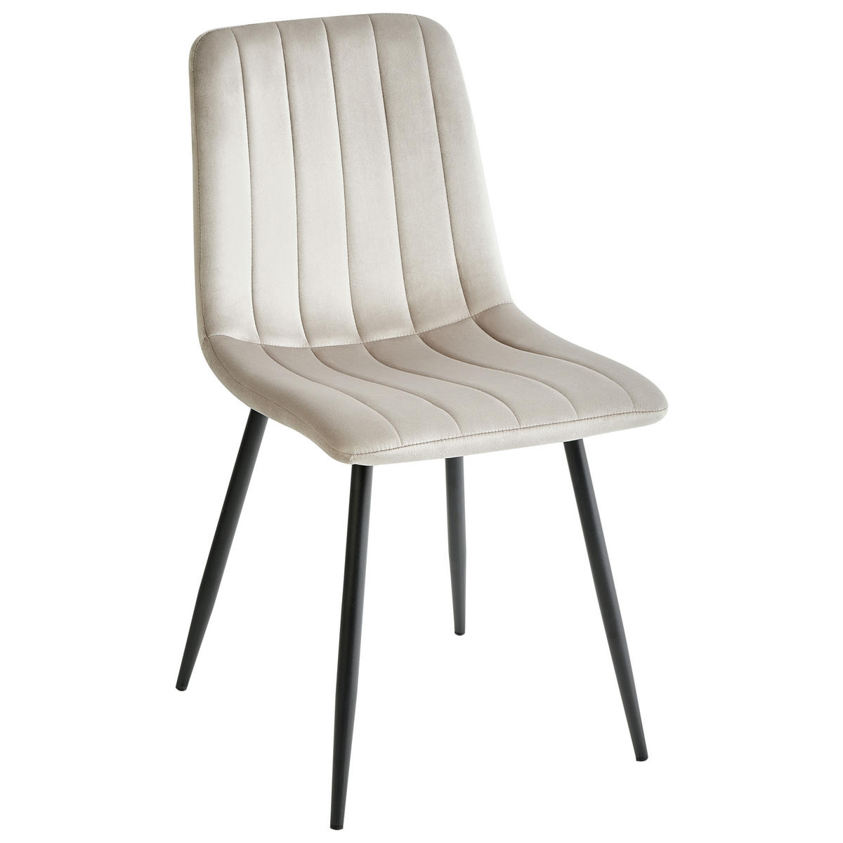 JEDILNI STOL bež Kalispell - črna/bež, tekstil (45/88/62cm) - Beliani