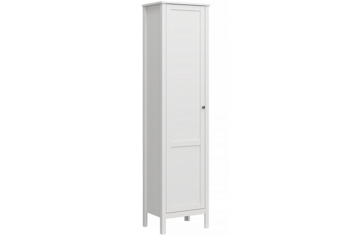 STANDREGAL FARGE mit Türen, weiß - Weiß, Holz (50/201/37cm) - KONSIMO®