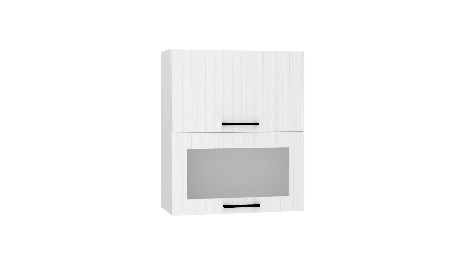GLASHÄNGESCHRANK - W60GRF/2 SD ( S2100/92 ) - KATE - Funktionales Design Konzept - Weiß, Holz/Metall (60/72/30cm) - ROYAL24_MARKT