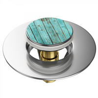 WASCHBECKENSTÖPSEL Pop-Up Lumber - Türkis, Metall (6/4/5cm) - Sanilo