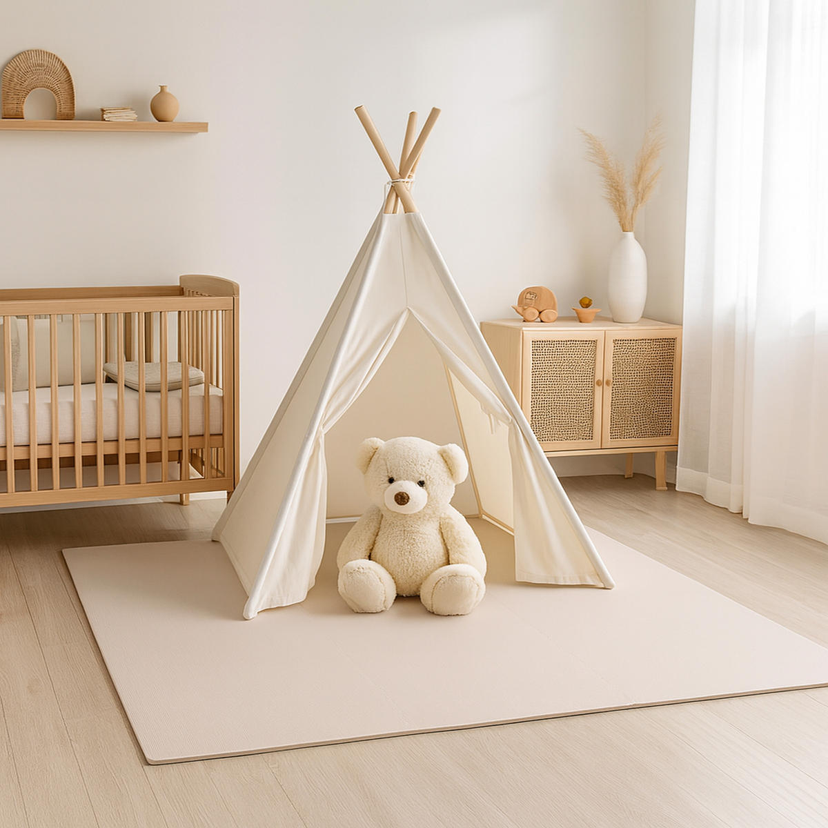 SPIELMATTE Classic Blush rosa 131x131 - Pink, Kunststoff (131/131cm)