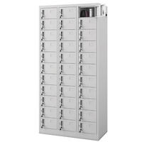 SCHLIESSFACHSCHRANK Spind PORTO 33 Fächer185x90x45cm Grau - Grau, Metall (90/185/45cm) - DELUKE