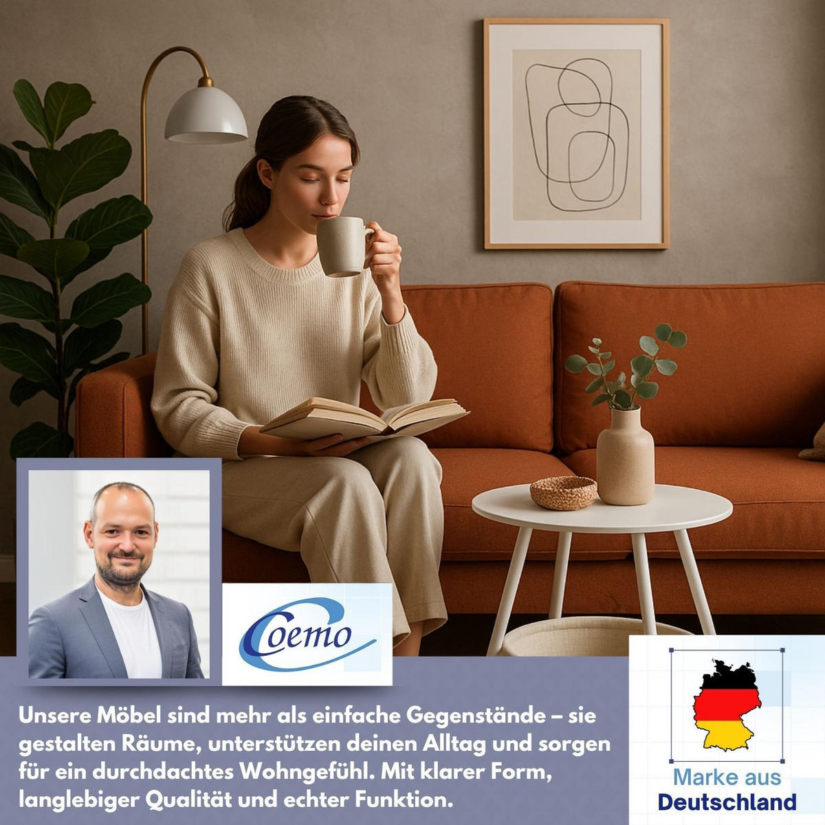 COUCHTISCH KOSI Metall mit Aufbewahrungskorb Canvas Weiß - Weiß, Metall (50/50/45cm) - Coemo