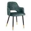 STUHL PARIS Samt Petrol, Gold - Blau/Petrol, Textil (56/81/57cm) - riess-ambiente