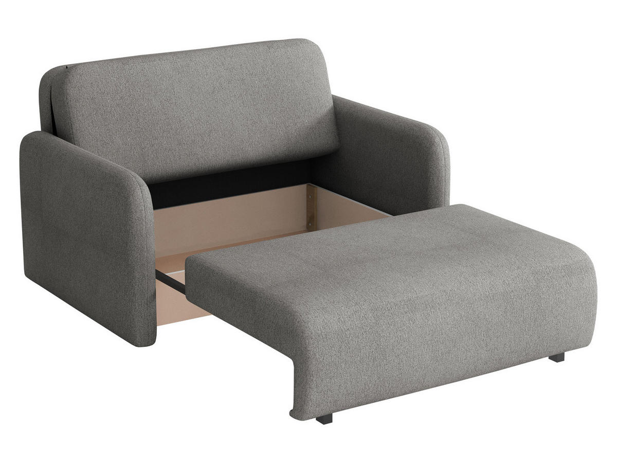 SCHLAFSOFA Viva Sun II - Creme/Schwarz, Holz/Textil (130/85/103cm) - MIRJAN24