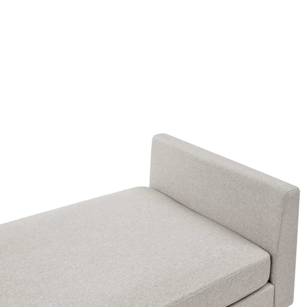 ČALOUNĚNÉ LEHÁTKO CHAISE LONGUE Látka Světle šedé Archiane - šedá/černá, textil (170/60/85cm) - Beliani