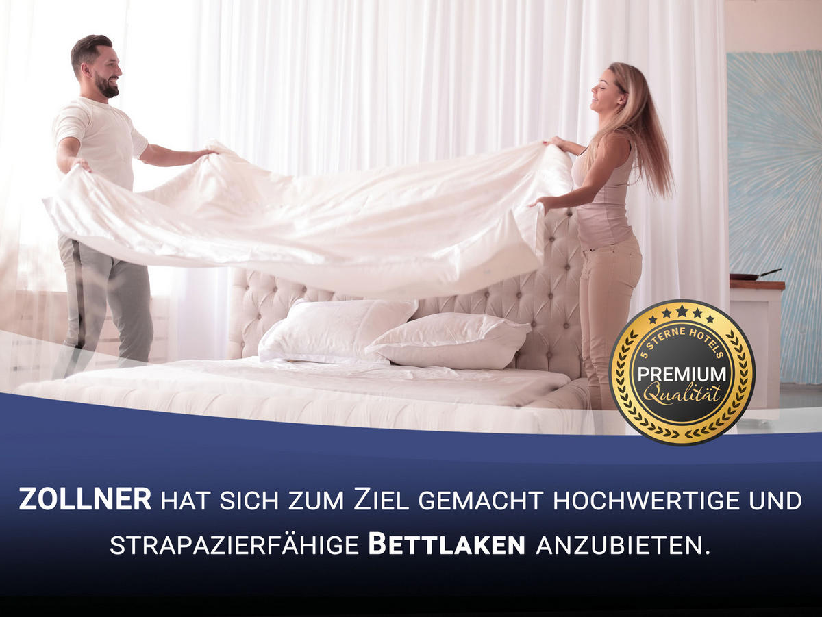 BETTLAKEN, 2er-Set, 150x260 cm, 100% Baumwolle, Weiß - Weiß, Textil (150/260cm) - Zollner