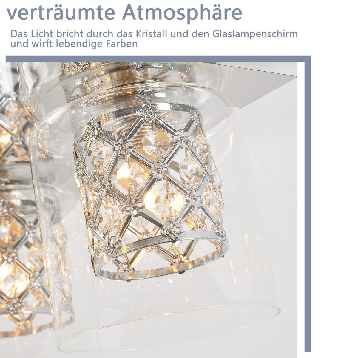 DECKENLEUCHTE Mambert 30/30/16 cm - Silberfarben, Metall (30/30/16cm) - Nettlife
