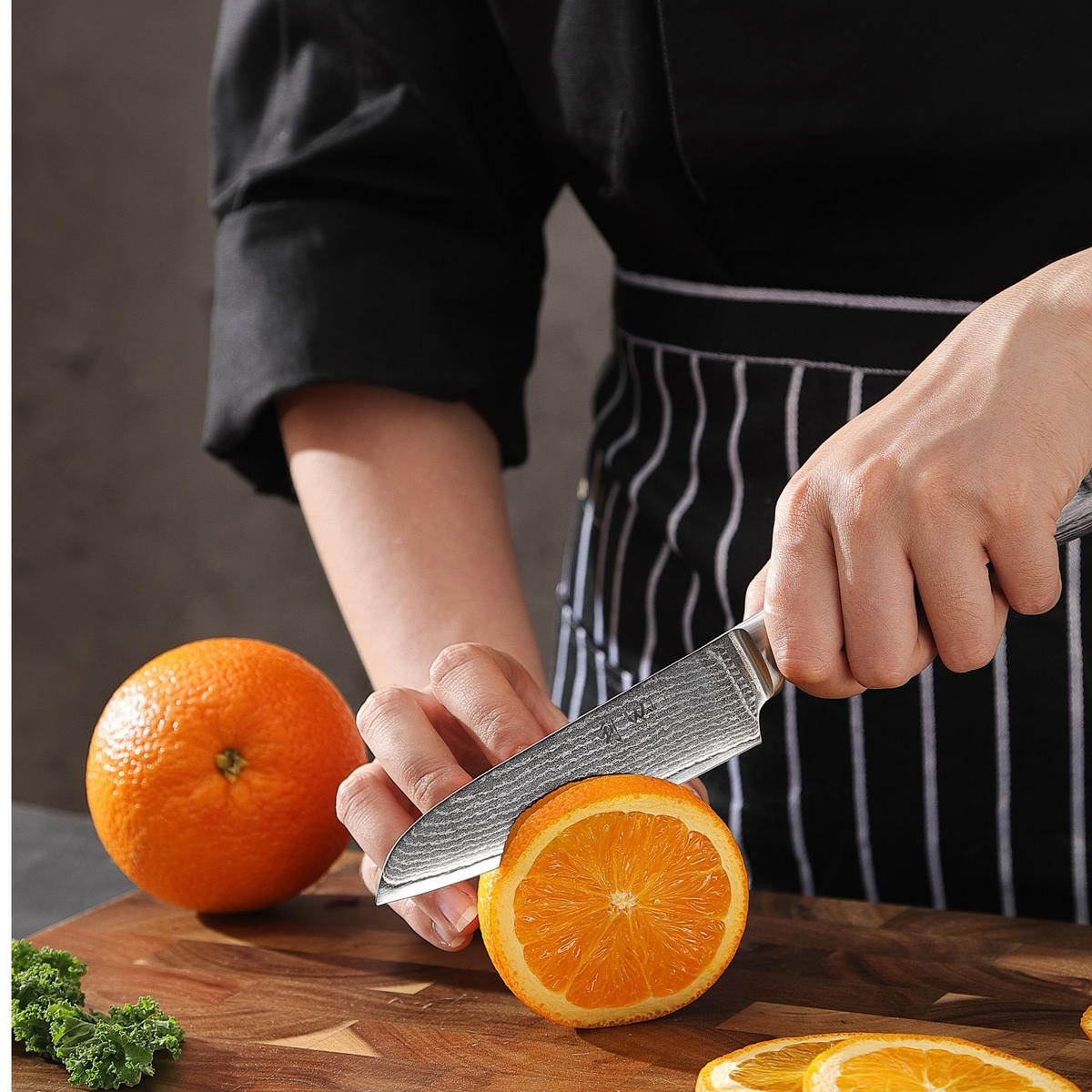 MESSERSET 6-TEILIG 8,5–20 cm - Grau, Holz/Metall - Wakoli