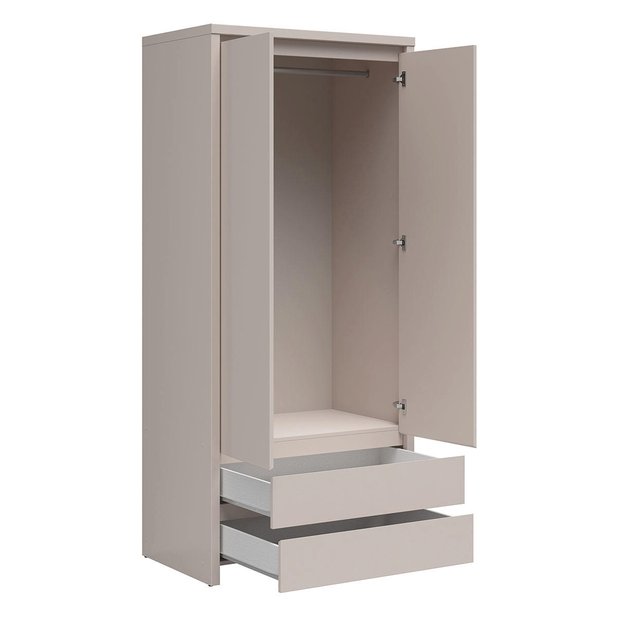 SCHRANK 2 Türen Soren Kaschmir - Beige, Holzwerkstoff (90/200.5/55.5cm) - Petits-meubles