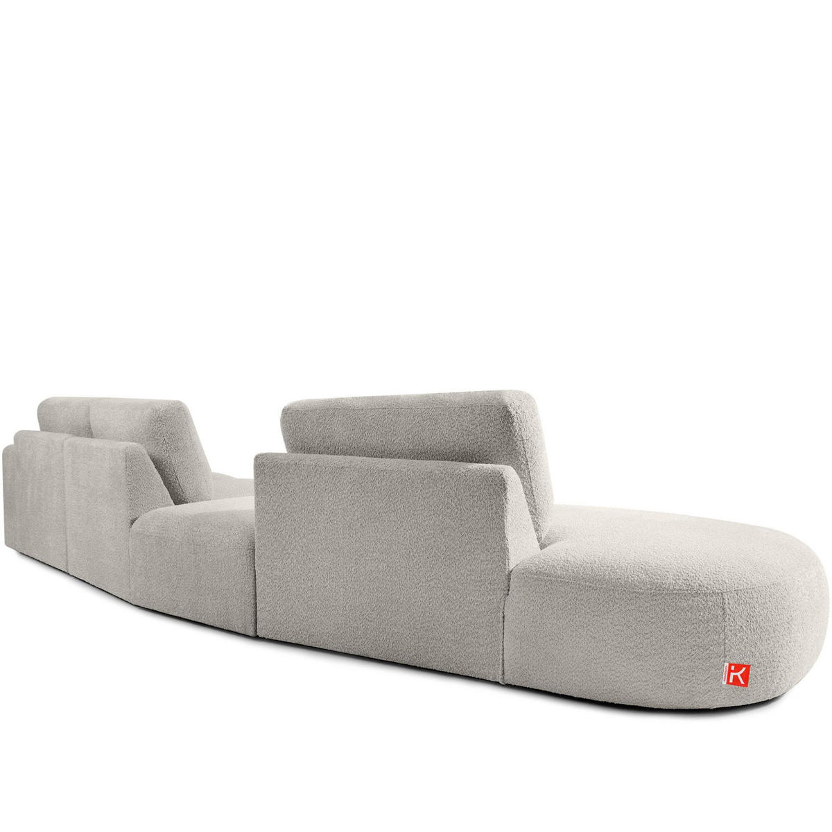 5-SITZER ECKSOFA ZUCCO Boucle links, Hellbraun - Hellbraun, Textil (430/84/105cm) - KONSIMO®