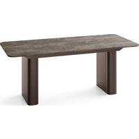 ESSTISCH Riven rechteckig ausziehbar verlängerbar mit Butterfly-Auszug, Beton Dunkelgrau 180-276/90/76 cm - Dunkelgrau/Braun, Holzwerkstoff/Metall (90/276/76cm) - WFL GROUP