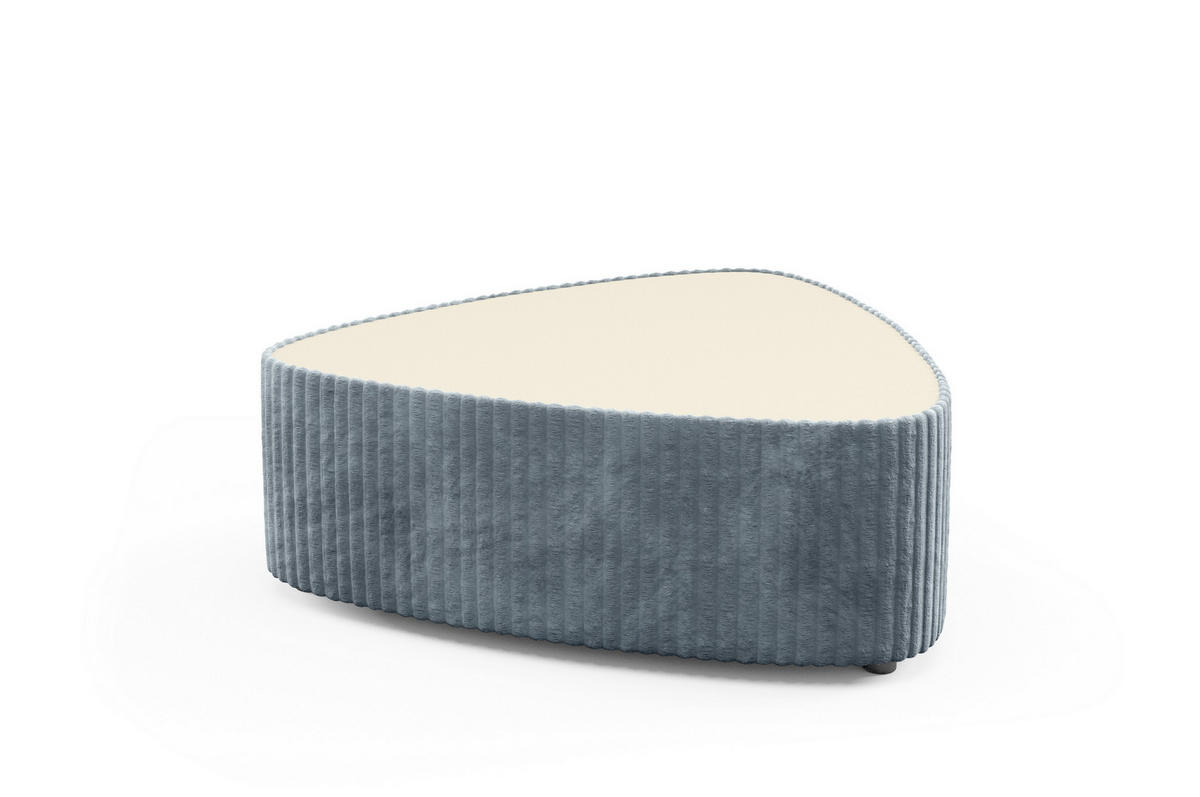 COUCHTISCH LINEO 89 cm Wohnzimmertisch gepolstert Grau - Grau, Holzwerkstoff/Textil (96/89/42cm) - MASSENO