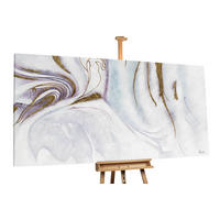XXL ÖLGEMÄLDE Weiß 200/100 cm - Goldfarben/Weiß, Textil (200/100cm) - KUNSTLOFT