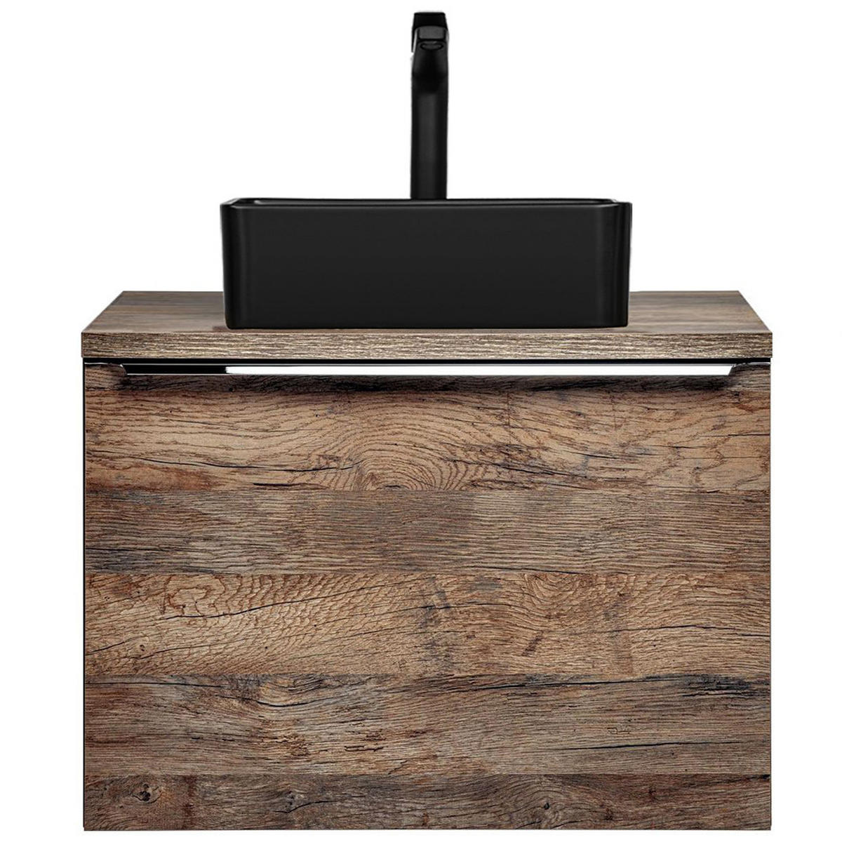 BADMÖBEL-SET 3-TLG. Puebla-56 - Braun, Holzwerkstoff (60/62/46cm) - Lomado