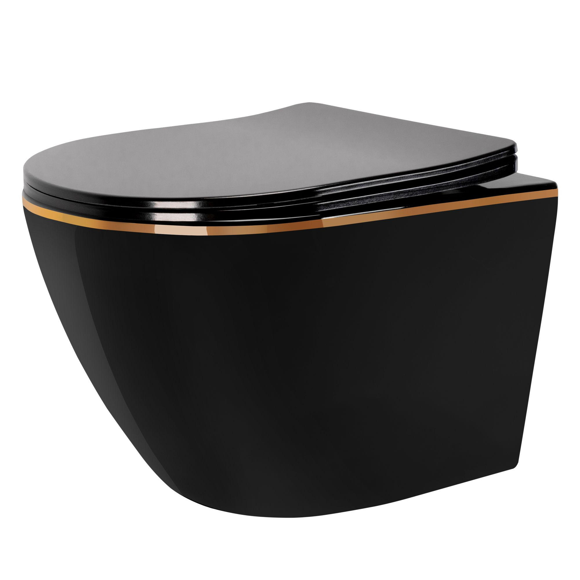 REA WC Schwarz 37x33x49 cm