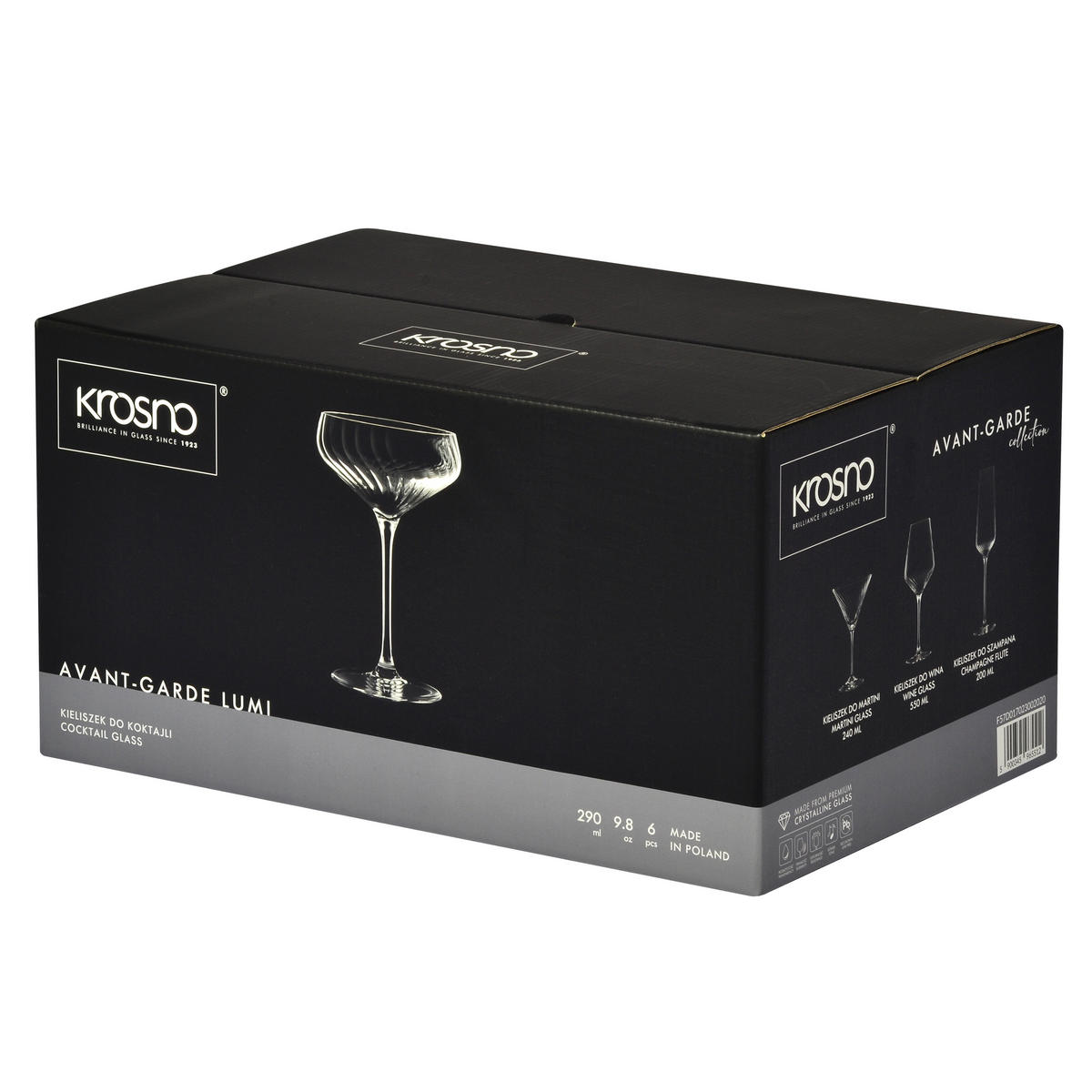 COCKTAILGLÄSER, 6er-Set, 290 ml - Transparent, Glas (0.29L) - Krosno Glass