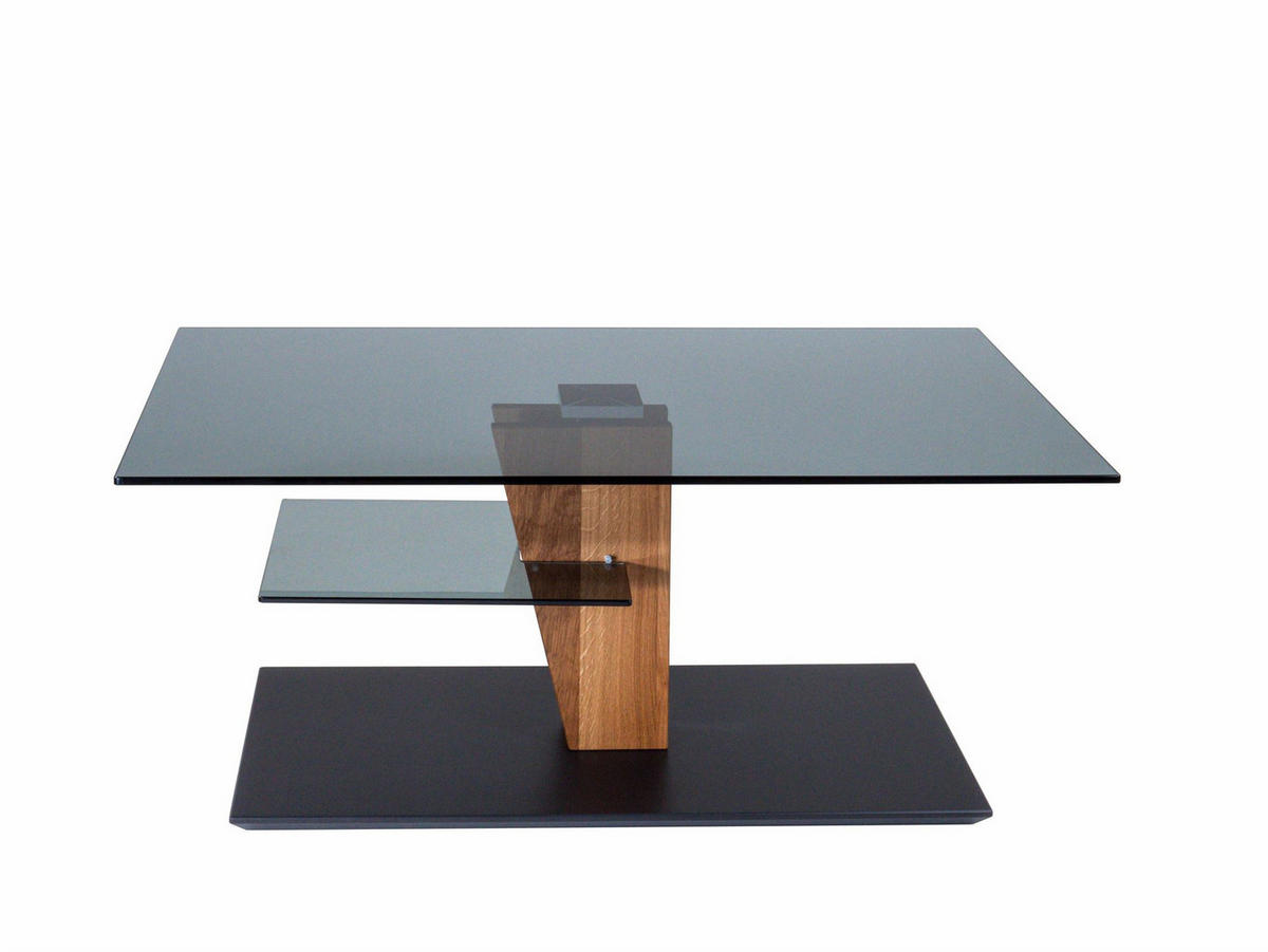 COUCHTISCH höhenverstellbar Clio 100x47x60 Parsolglas Wildeiche/Grau - Wildeiche/Grau, Glas (100/60/60cm) - 58aufmkessel