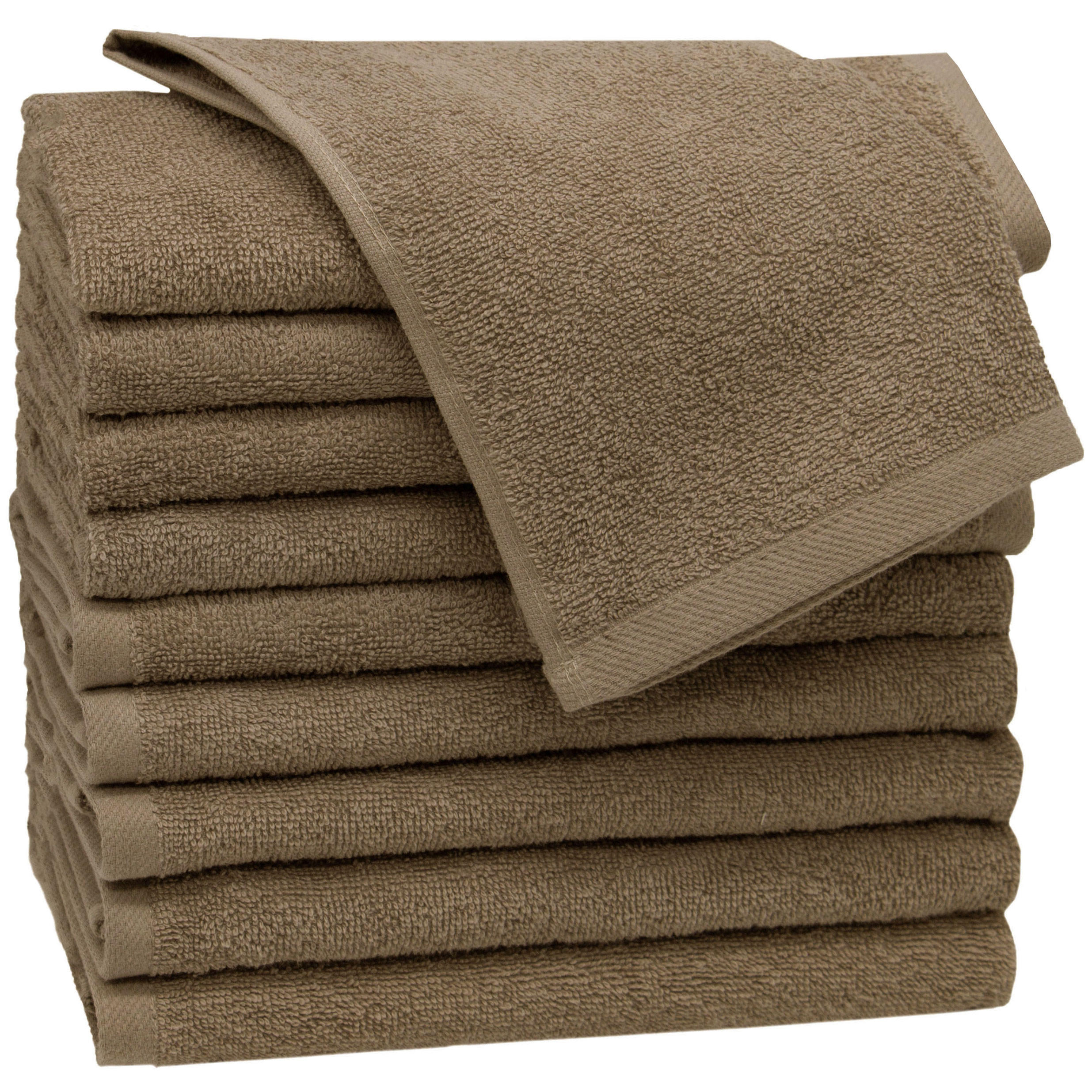 GÄSTETÜCHER, 10er-Set, 30x50 cm, 100% Baumwolle, Braun - Braun, Textil (30/50cm) - Zollner