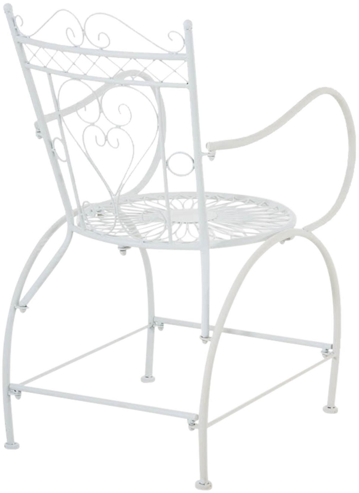 GARTENSTUHL Metall Weiß - Weiß, Metall (48/88/60cm) - CLP