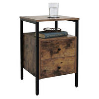 NACHTTISCH - Braun, Holzwerkstoff/Metall (40/61/40cm) - Relaxdays