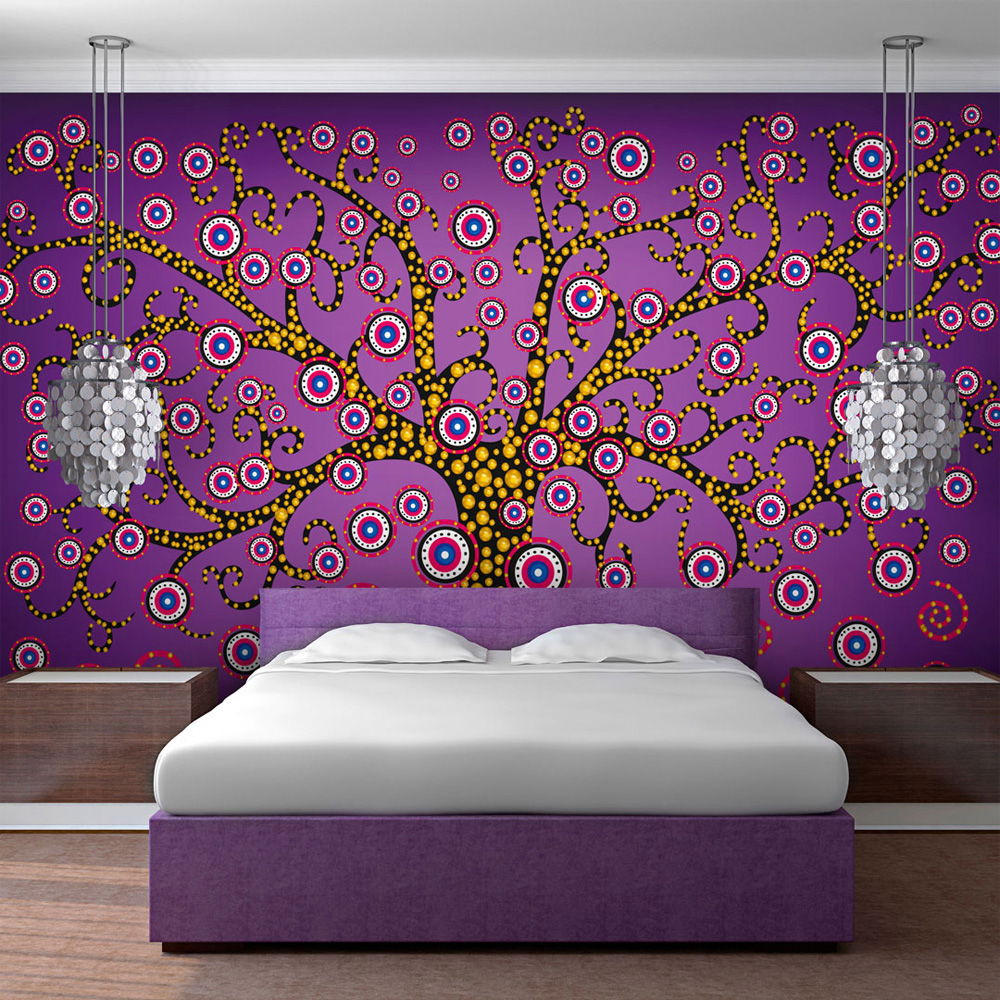 VLIESTAPETE Lila 100/70 cm - Gelb/Lila, Textil (100/1cm) - KUNSTLOFT