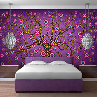 VLIESTAPETE Lila 300/210 cm - Gelb/Lila, Textil (300/1cm) - KUNSTLOFT