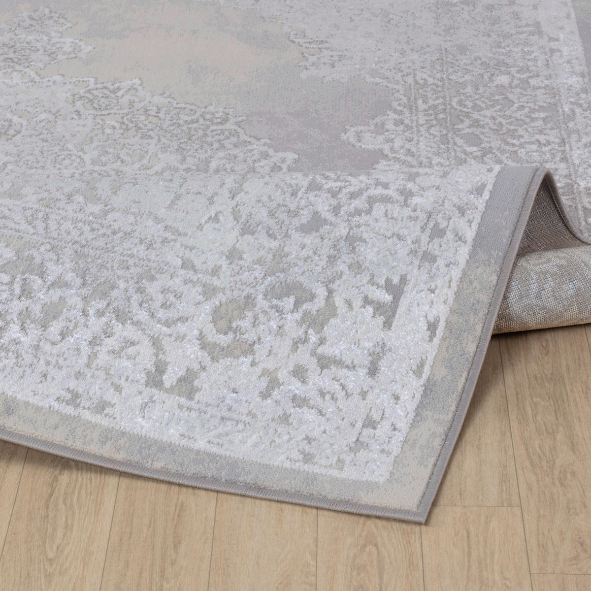 VINTAGE-TEPPICH 120x170 cm Weiß - Beige, Naturmaterialien/Textil (120/170cm) - LIVABLISS