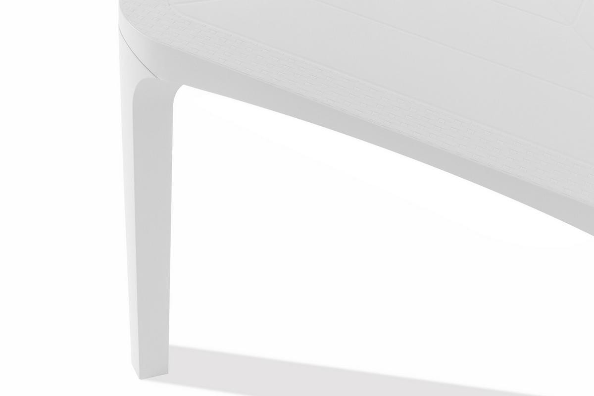 GARTENTISCH LEOPSI, Weiß - Weiß, Kunststoff (80/80/72cm) - KONSIMO®