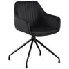 ESSZIMMERSTUHL Samt Schwarz - Schwarz, Textil/Metall (58/81/58cm) - CLP