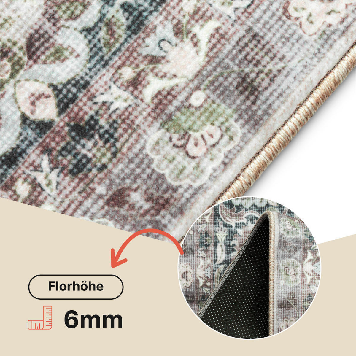 TEPPICH ISPAHAN Beige 200/300 cm - Beige, Textil (200/300cm) - Tapiso
