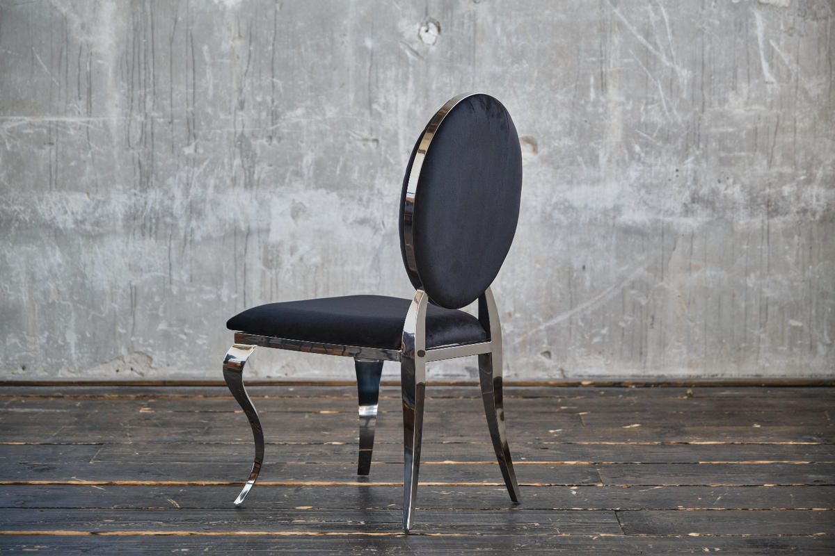 ESSZIMMERSTUHL LINDA Schwarz Velvet - Schwarz, Textil (50/92/56cm) - KAWOLA