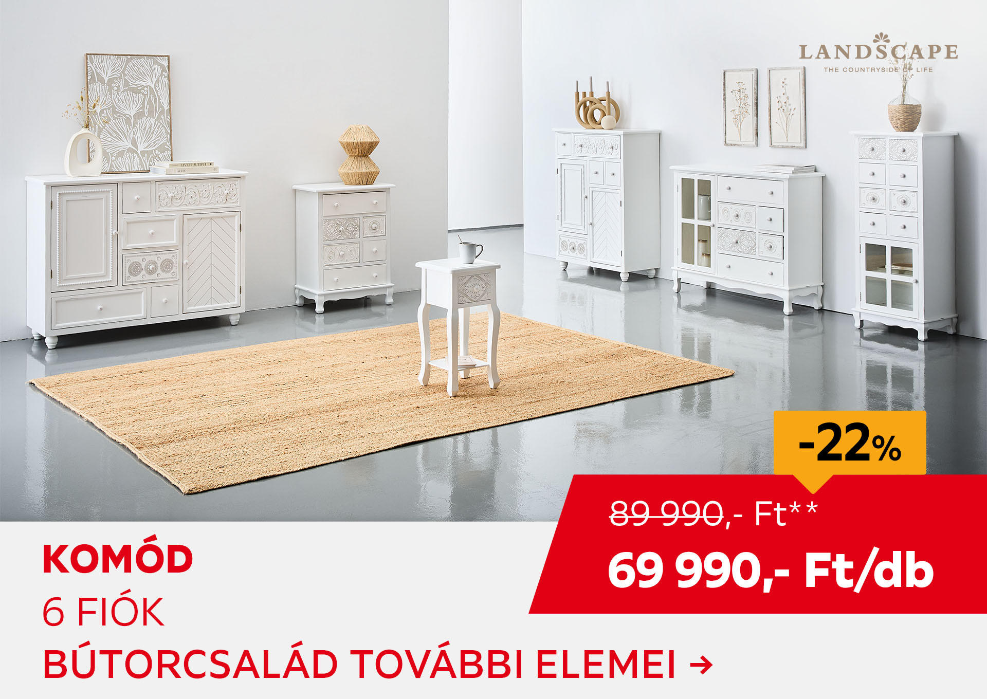 KOMÓD Kiemelt termék 89990 Ft.- helyett 69990 Ft.-