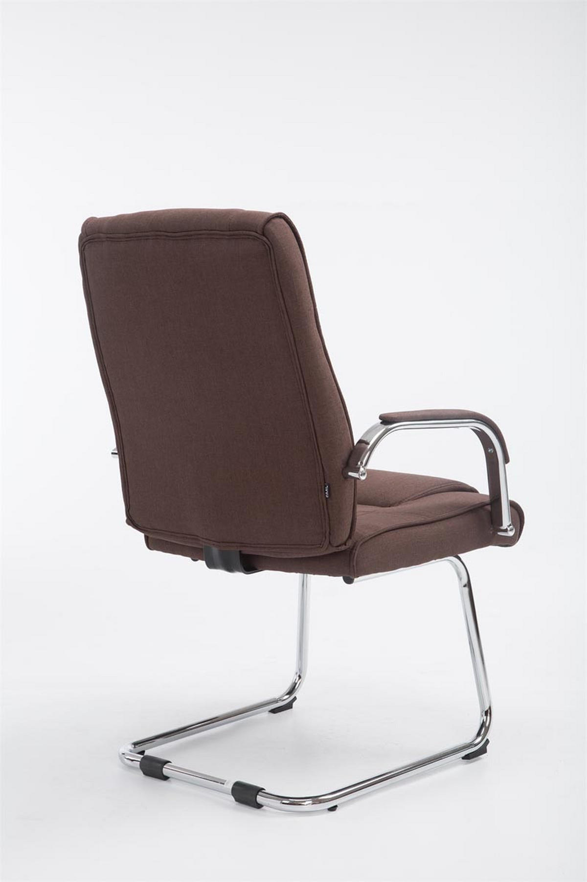 BESUCHERSTUHL Delhi Stoff Braun Konferenzstuhl Bürostuhl - Braun, Textil (60/104/67cm) - DELUKE