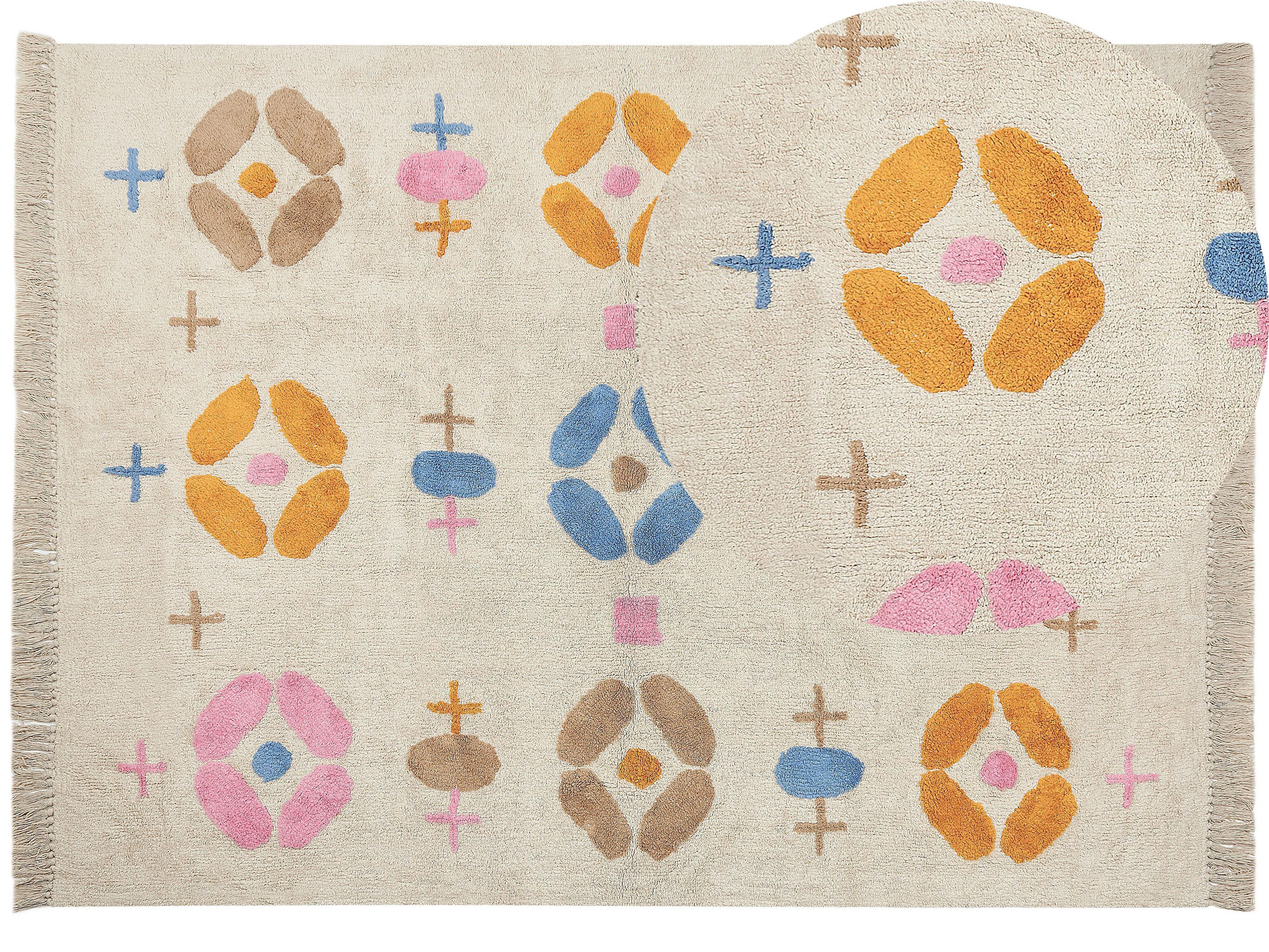 KURZFLOR-TEPPICH Daran 230/160 cm - Multicolor, Textil (160/230cm) - Beliani