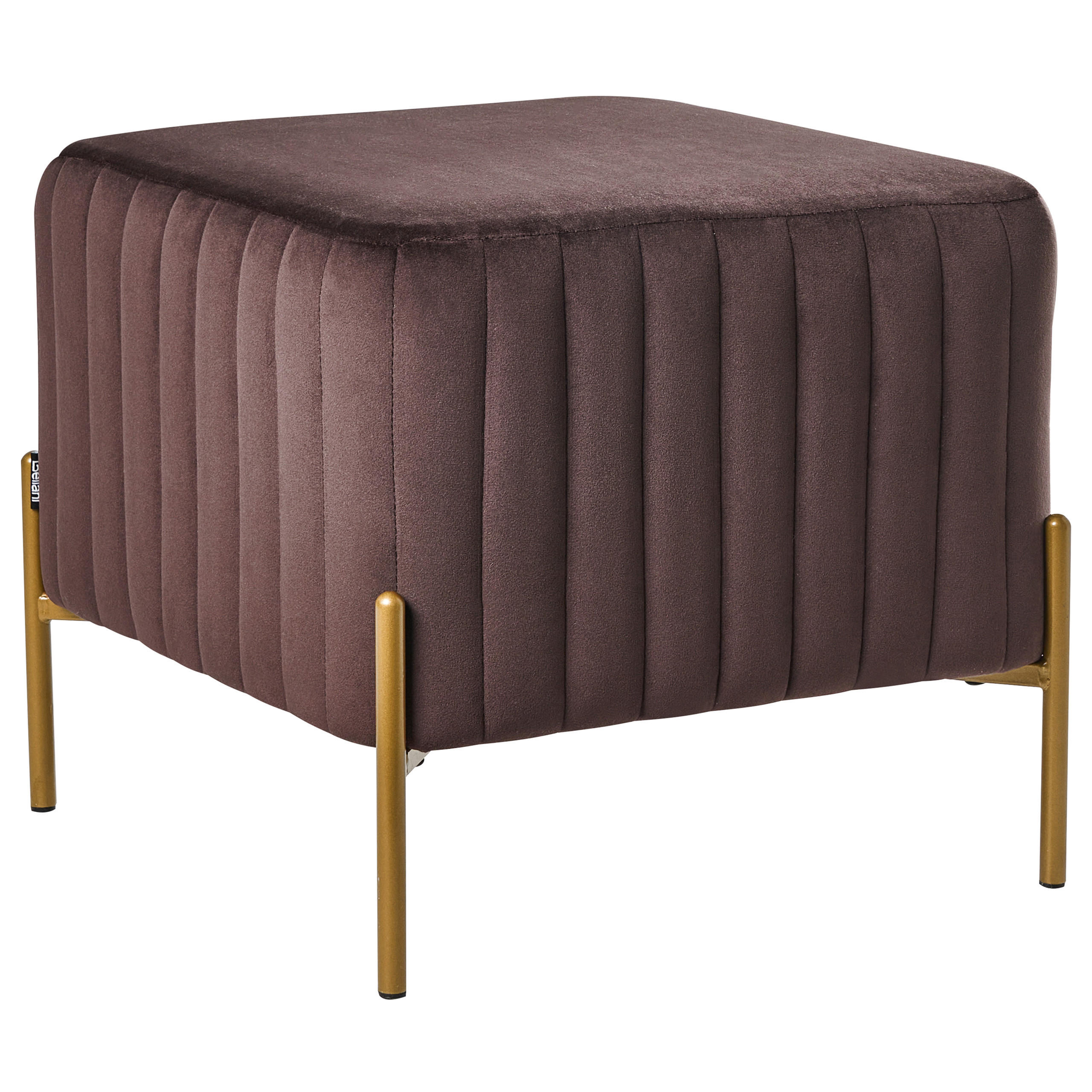 Beliani Hocker Braun, Gold 47x43x47 cm
