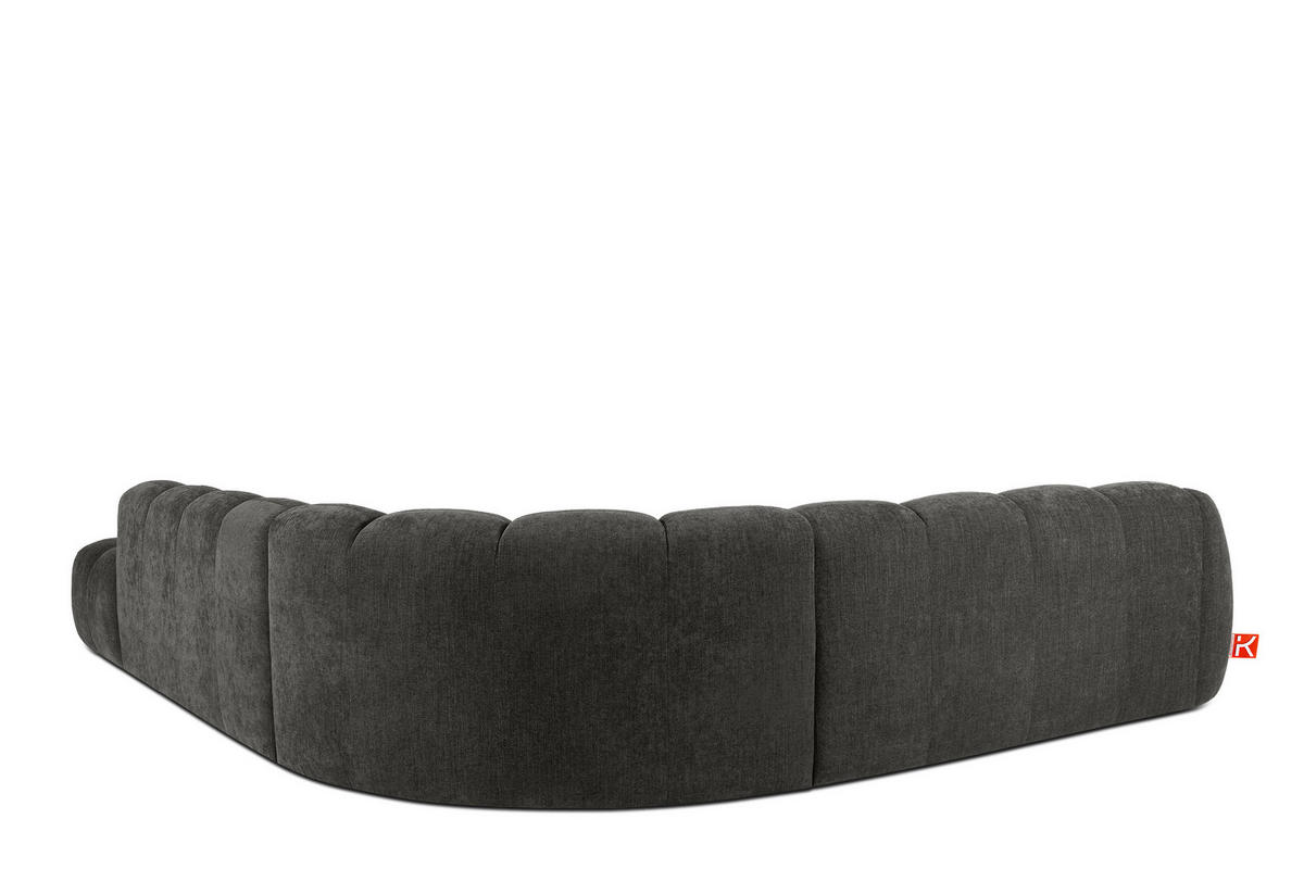 ECKSOFA RECHTS FLAVA, Graphitfarben - Graphitfarben, Holz/Holzwerkstoff (310/354cm) - KONSIMO®