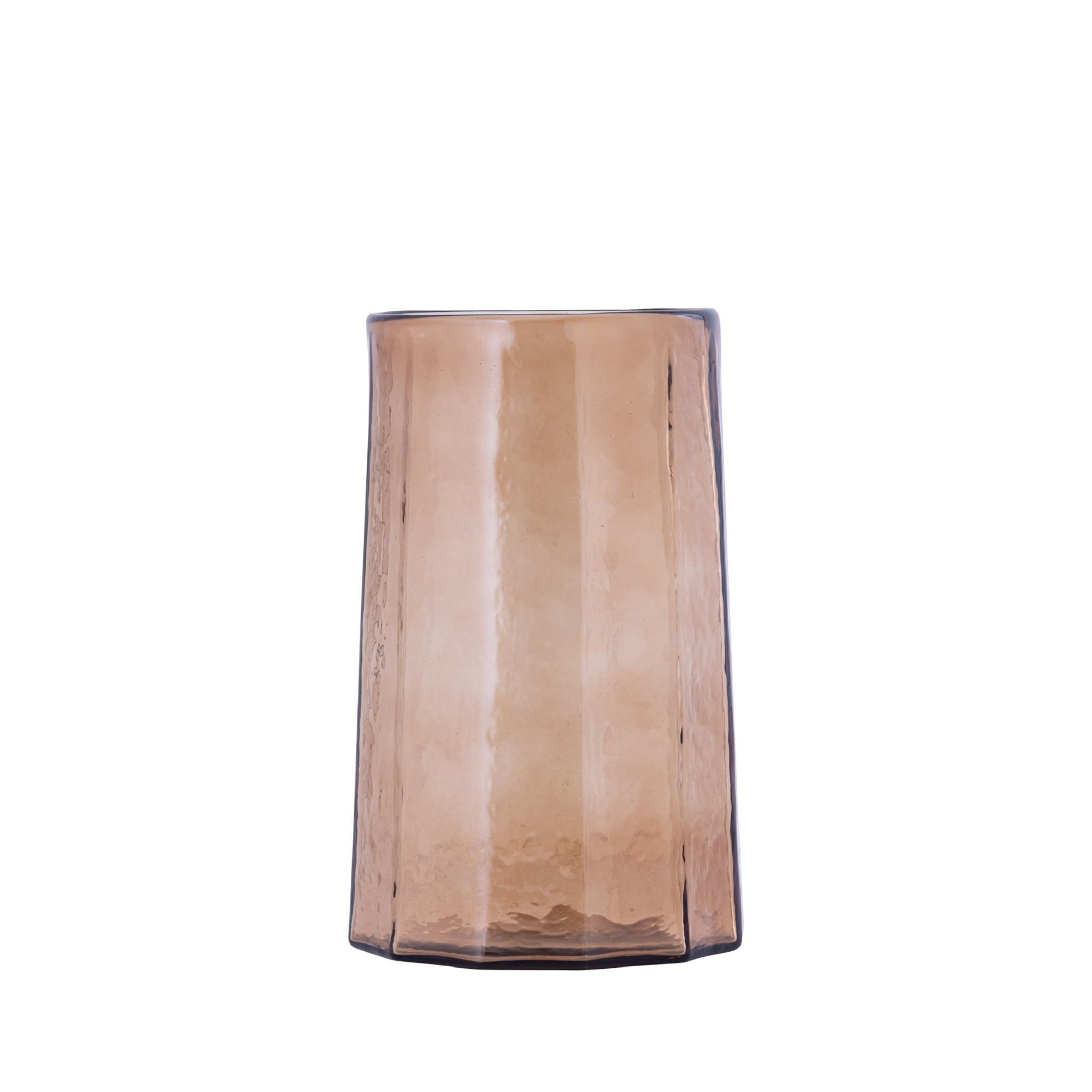 WINDLICHT Pernella Orange 17.5/17.5/27.5cm - Orange, Glas (17.5/27.5/17.5cm) - PTMD Collection