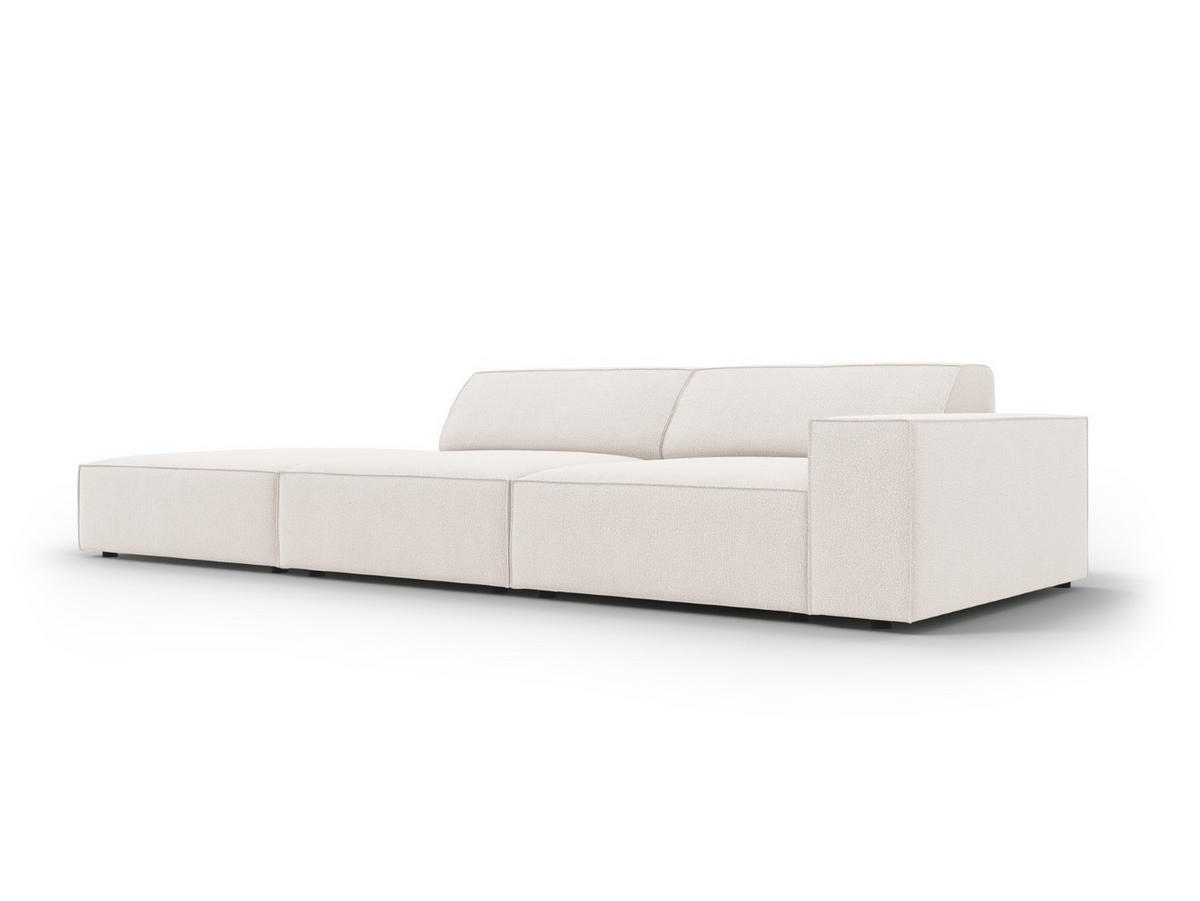 SOFA Jodie aus strukturiertem Stoff leichtes beige 3 Sitzplätze - Beige, Textil (102/70/262cm) - Micadoni