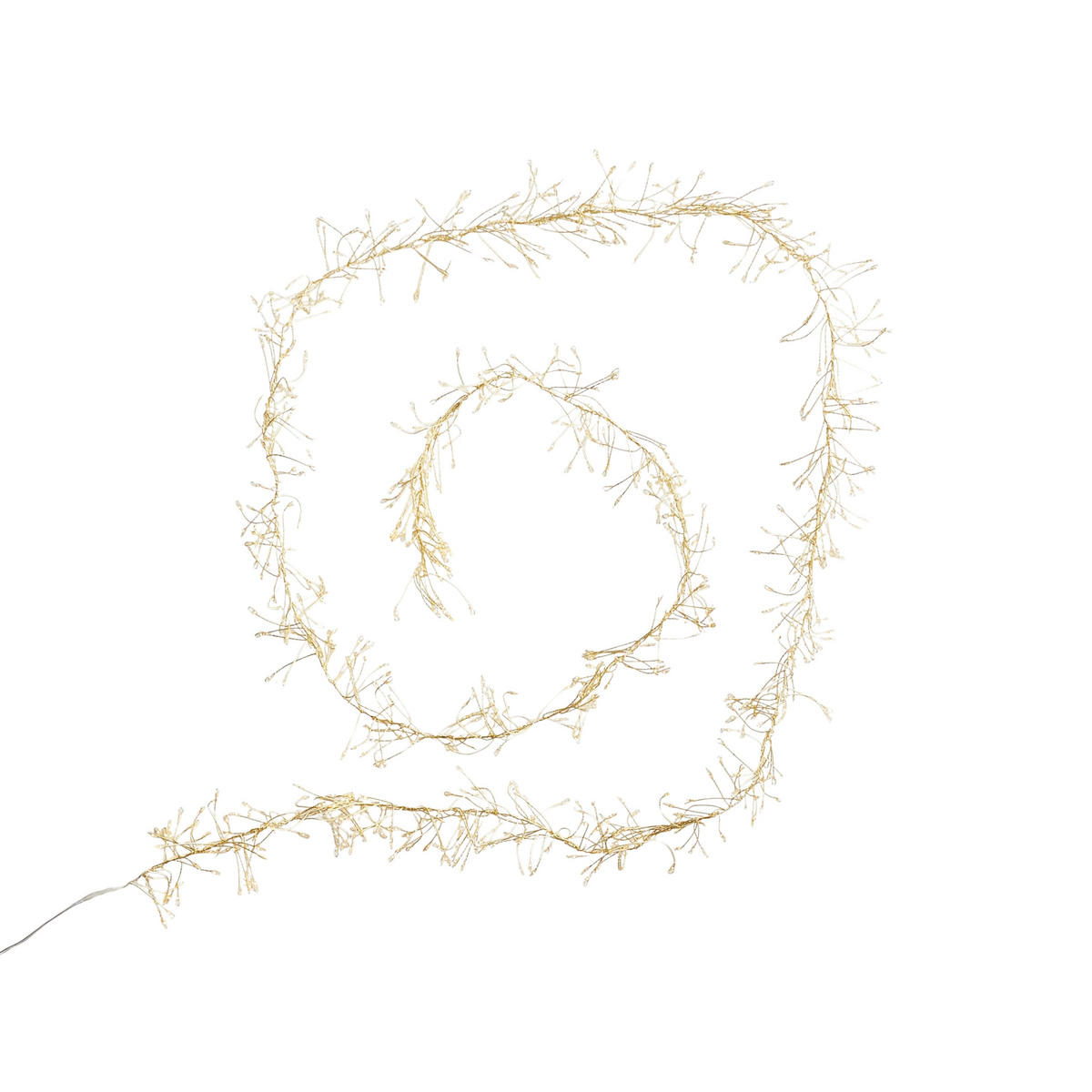 LICHTERKETTE Metwire, Gold, 9 x 9 x 500 cm, Dekorative Weihnachtsdeko - Goldfarben, Metall (500cm) - home&you