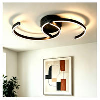LED DECKENLEUCHTE Hornwall 61.6/7.0/23.0 cm - Schwarz, Metall (38/23/7cm) - ZMH