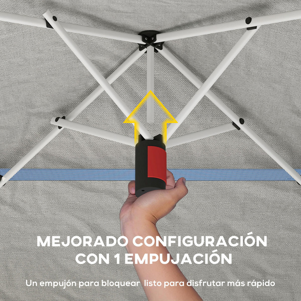 POP-UP-FALTZELT, 3,5×3,5m, grau - Grau, Textil (352/278/352cm) - Vallsero