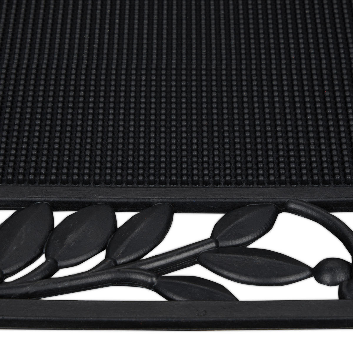 FUßMATTE - Schwarz, Kunststoff (75/45cm) - Relaxdays