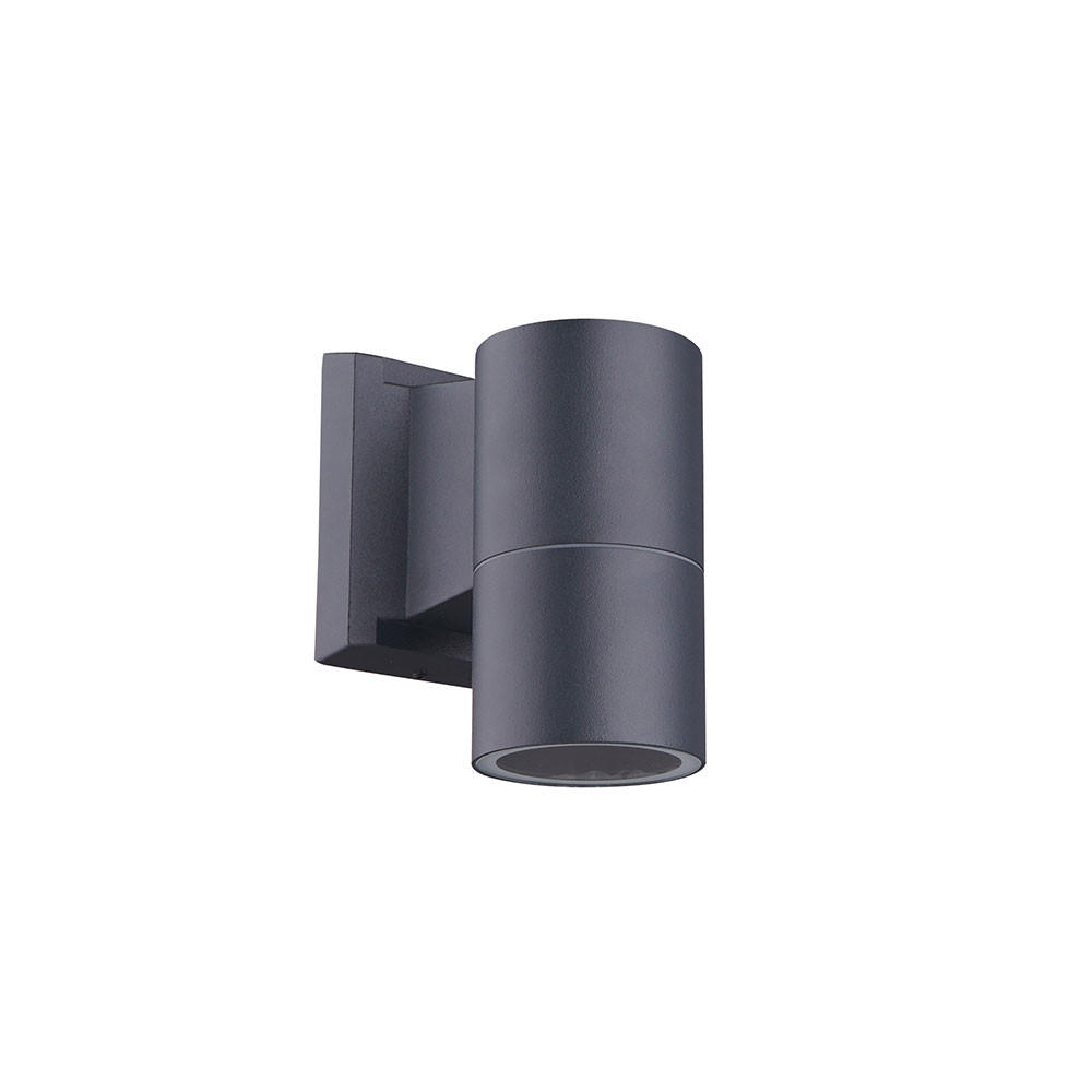 WANDLAMPE Aluminium Anthrazit Außenleuchte - Anthrazit, Glas (6/11/11.5cm)